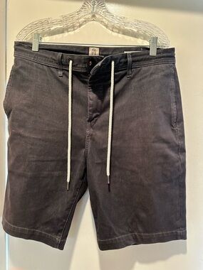 Hiroshi Kato the Clip Denit Denim Shorts in Dark Grey Size 33